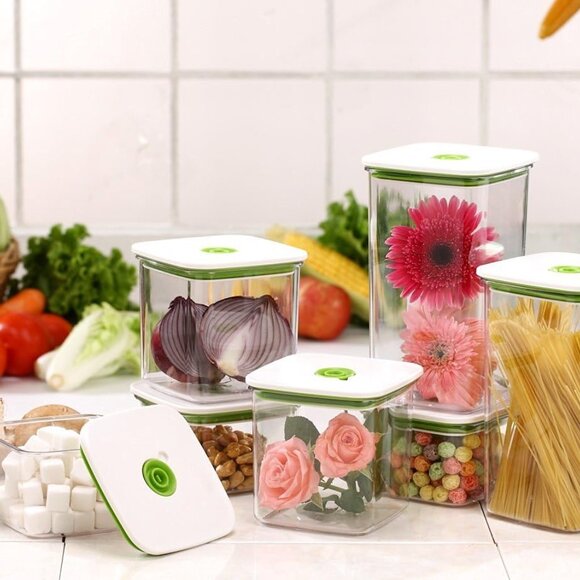 Seal'In Food Storage Vacuum Containers - Set of 3 - Vacuum Sealed - Picture 6 of 9